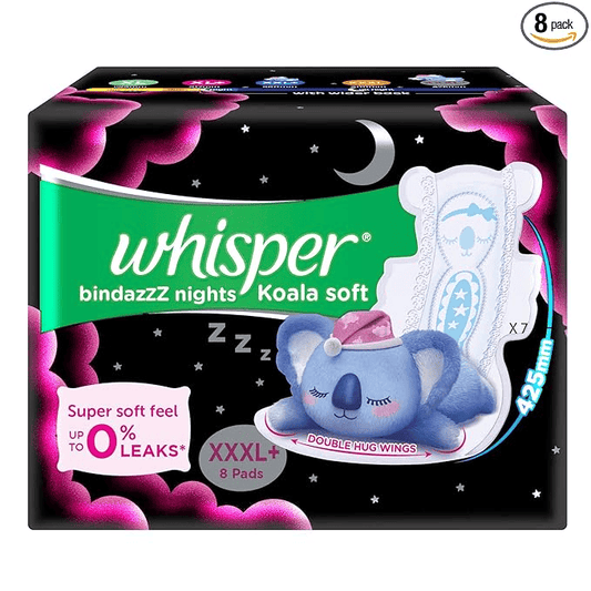 Whisper Bindazzz Nights Koala Soft Pads XXL+