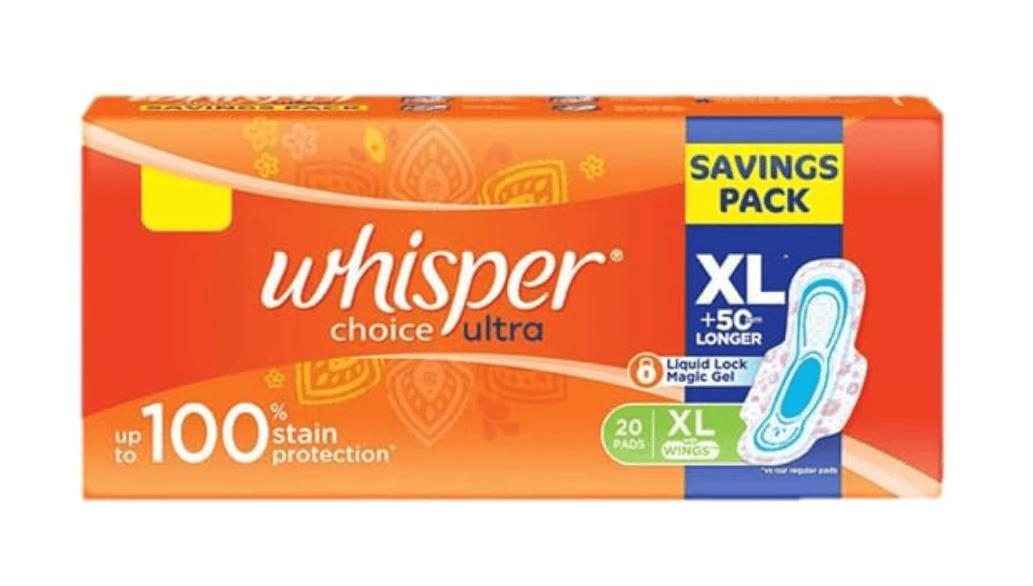 Whisper Choice Ultra Sanitary Pads XL