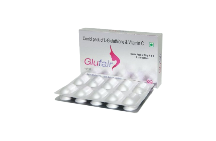 Glufair Combi Pack of L-Glutathione and Vitamin C Tablet