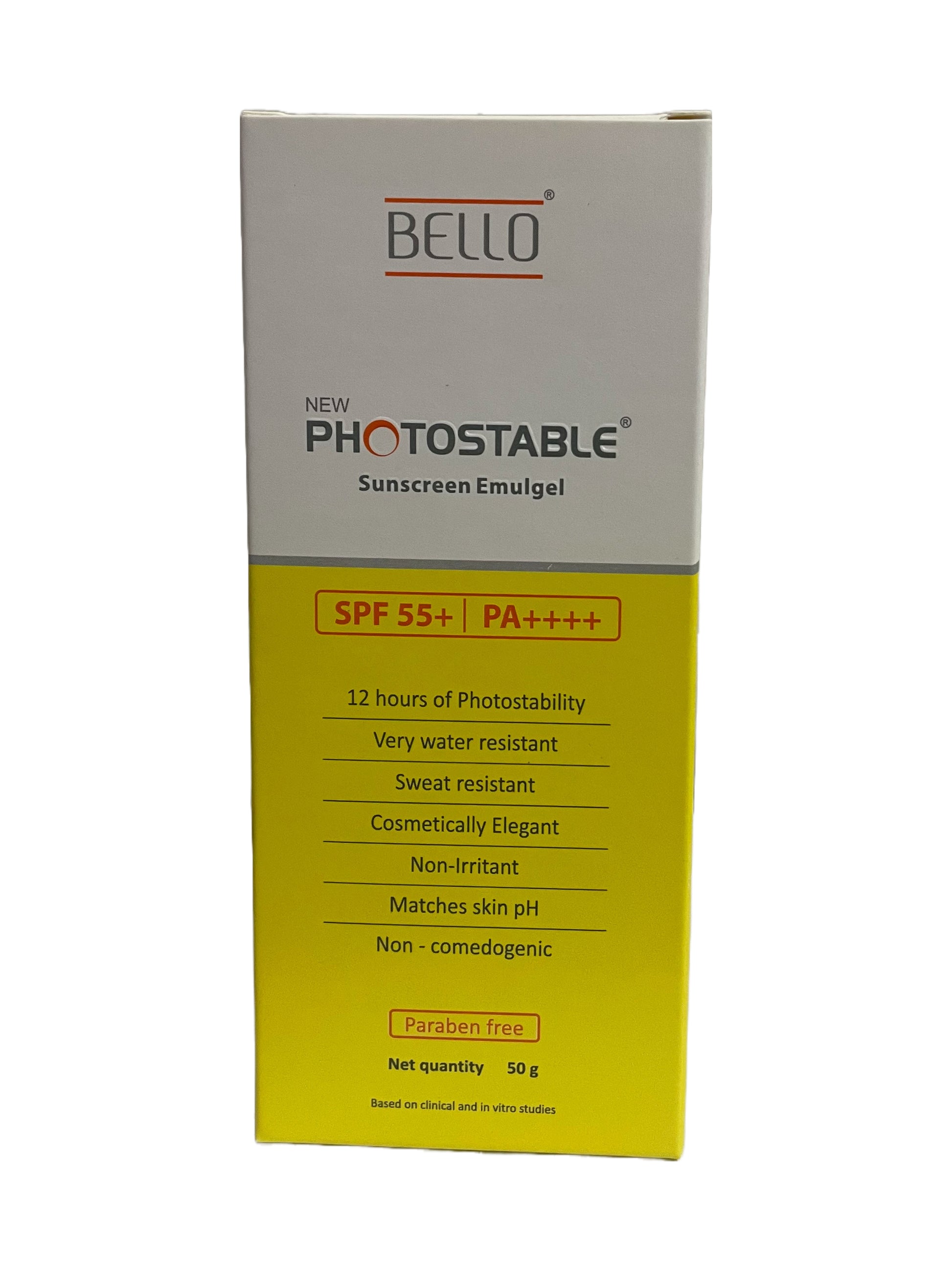 Bello Photostable Spf 55+ Sunscreen Emulgel