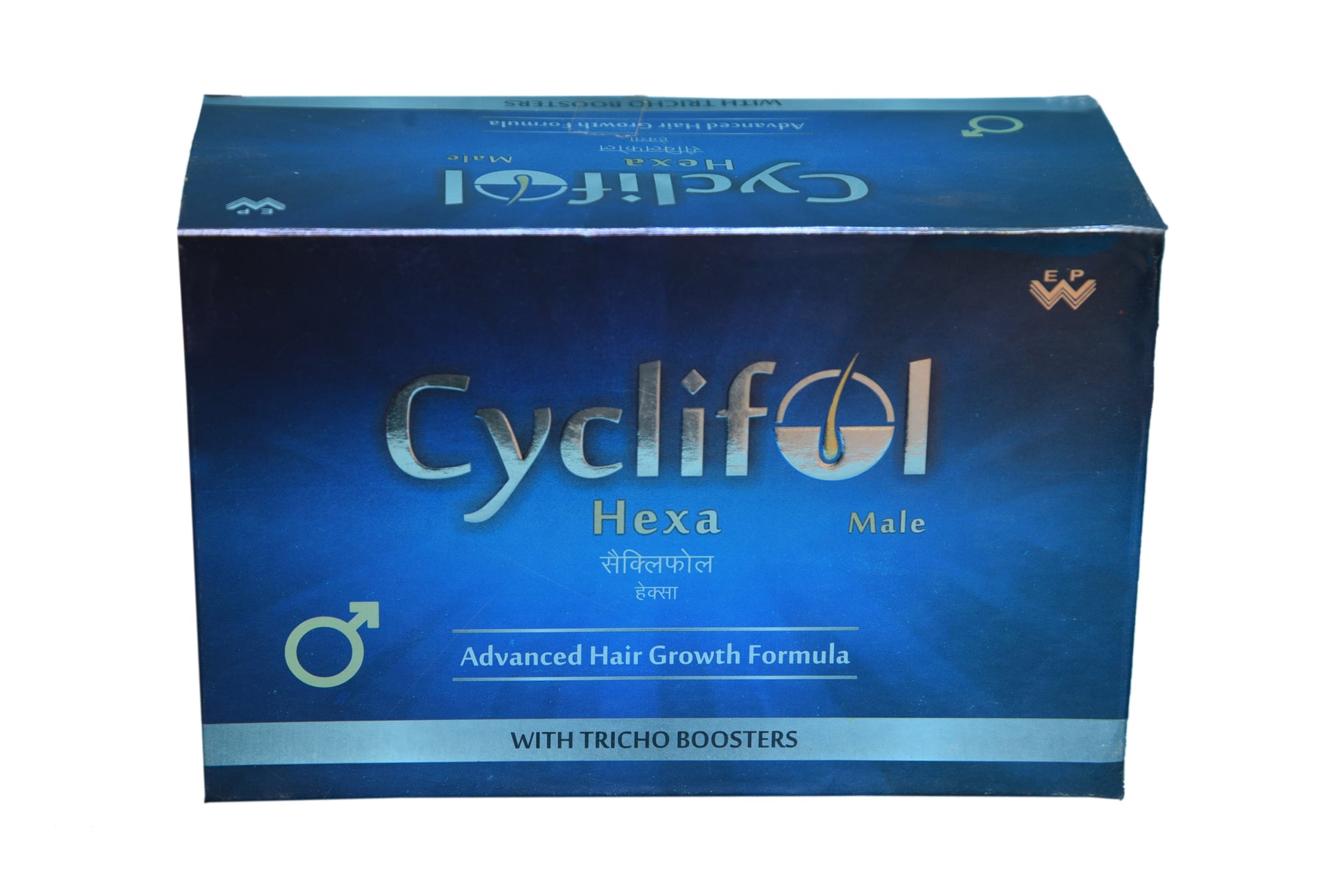 Cyclifol Hexa Male is specially designed kit for hair growth stopping hair loss and for Increase in hair Density developed by East West Pharma .