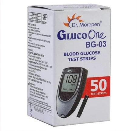 डॉ मोरपेन ग्लूको वन बीजी-03 ब्लड ग्लूकोज टेस्ट स्ट्रिप
