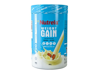Nutrela weight Gain Protein With Botanical Extract Banana Flavour 500gm By Patanjali